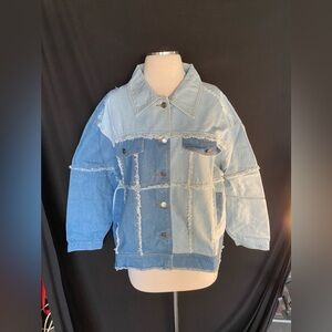 Oli & Hali Two-Tone Blue Jean Jacket